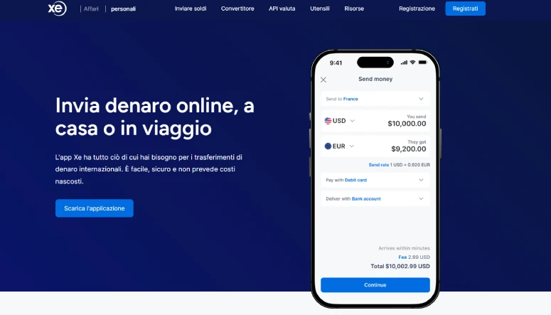 Come funziona Xe Money Transfer