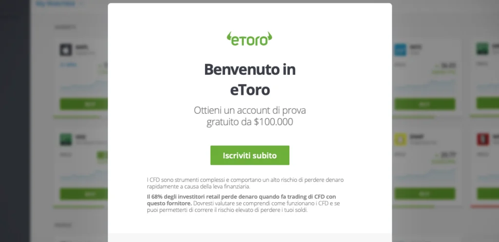 conto demo eToro