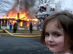disaster girl crypto arte 