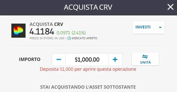 eToro Curve