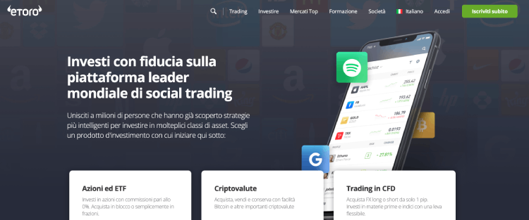 etoro broker comprare oro