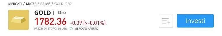 investi in oro su etoro