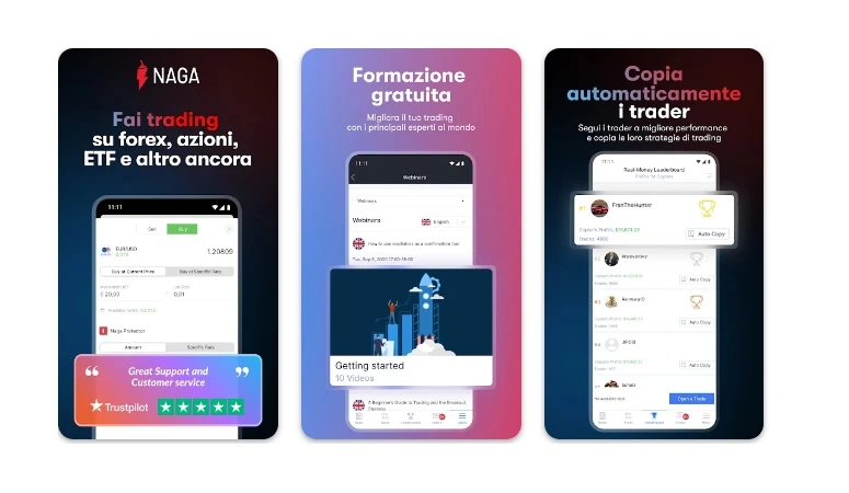 NAGA app di criptovalute